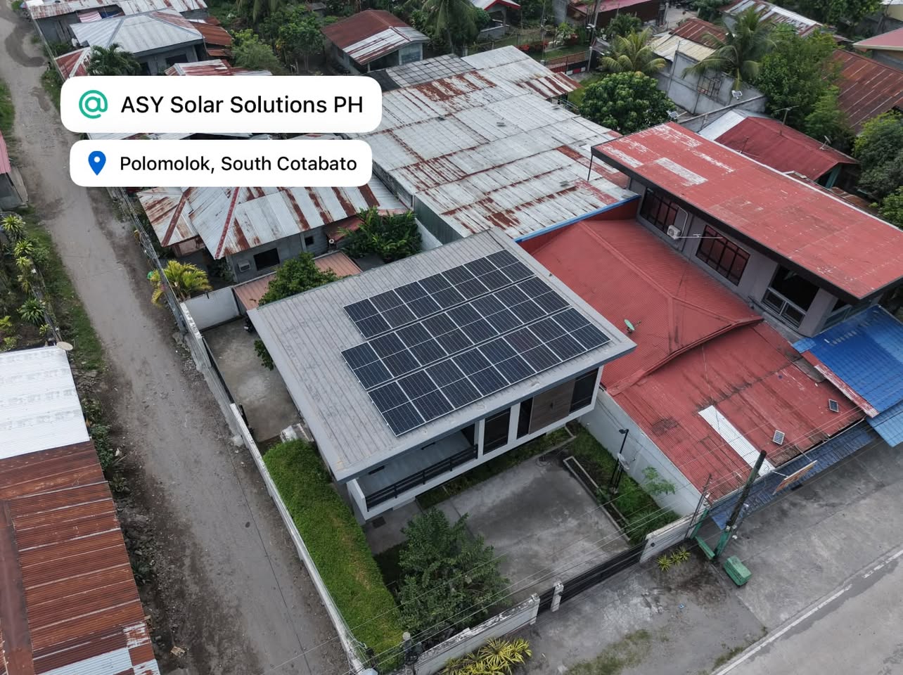 ASY rooftop solar installation in Polomolok, South Cotabato
