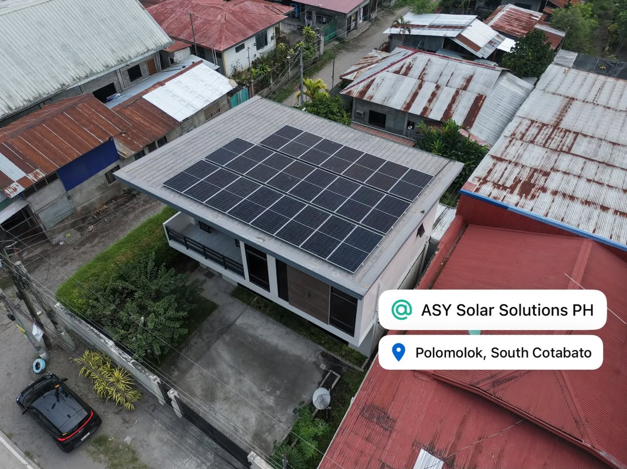 Second rooftop view of the Polomolok solar array