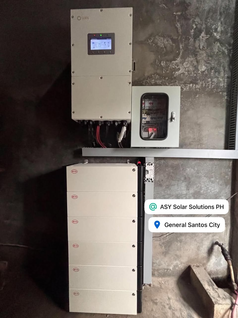 BYD batteries and hybrid inverter in General Santos City