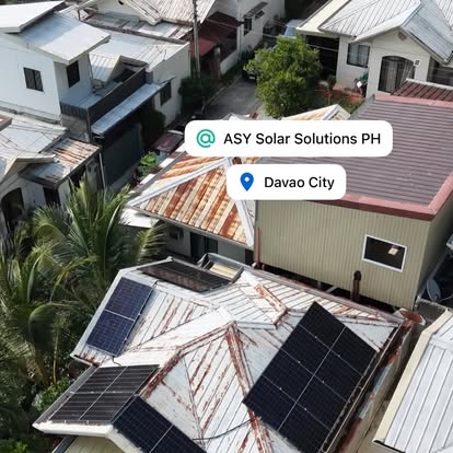 Rooftop solar installation photographed by ASY in Davao City